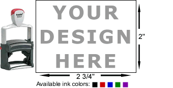 Trodat 5208: Self-inking, professional quality. Good for up to 10,000 impressions before re-inking.