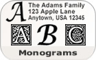 Monogram Rubber Stamps