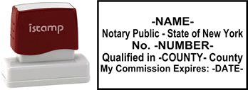 New York Notary I-Stamp with Impression Sample
