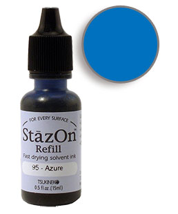 Buy a 1/2 oz. bottle of quick-drying, solvent-based refill ink for a red StazOn stamp pad.