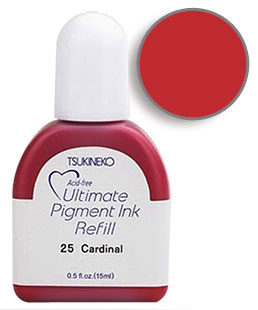 Buy a 1/2 oz. bottle of vibrant pigment-based refill ink for a cardinal Versacolor stamp pad.