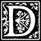 Ornamental Letter D Monogram Stamp Sample