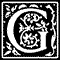 Ornamental Letter G Monogram Stamp Sample
