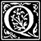Ornamental Letter Q Monogram Stamp Sample