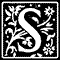 Ornamental Letter S Monogram Stamp Sample