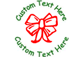 Custom Multi-Colored Christmas Bow #1 Stamp Design