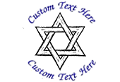 Hanukkah Multi-Colored Star of David Stamp Design