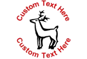 Custom Multi-Colored Winter Reindeer Stamp Design