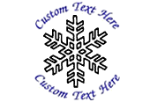 Custom Multi-Colored Winter Snowflake #1 Stamp Design