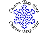 Custom Multi-Colored Winter Snowflake #2 Stamp Design