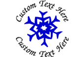 Custom Multi-Colored Winter Snowflake #3 Stamp Design