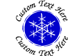 Custom Multi-Colored Winter Snowflake #4 Stamp Design