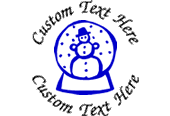 Custom Multi-Colored Winter Snowman #2 Stamp Design