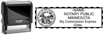 Customize and order a notary stamp for the state of Minnesota. Meets all specifications and requirements for Minnesota notary stamps.