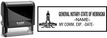 Customize and order a self-inking notary rubber for the state of Nebraska.  Meets all specifications and requirements for Nebraska notary stamps.