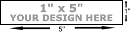 1 x 5 art stamp. Mounted on 3/4 thick maple block.  Quality level: economy. Separate stamp pad required.
