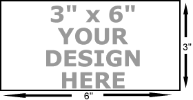 3 x 6 art stamp. Mounted on 3/4 thick maple block.  Quality level: economy. Separate stamp pad required.