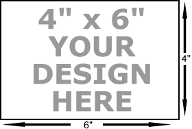 4 x 6 art stamp. Mounted on 3/4 thick maple block.  Quality level: economy. Separate stamp pad required.
