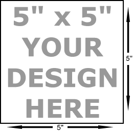 5 x 5 art stamp. Mounted on 3/4 thick maple block.  Quality level: economy. Separate stamp pad required.
