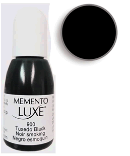Buy a 1/2 oz. bottle of Memento Luxe Tuxedo Black refill for a Tuxedo Black Memento Luxe stamp pad.
