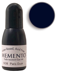 Buy a 1/2 oz. bottle of Memento Paris Dusk refill for a  Paris Dusk Memento stamp pad.