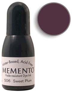 Buy a 1/2 oz. bottle of Memento Sweet Plum refill for a  Sweet Plum Memento stamp pad.