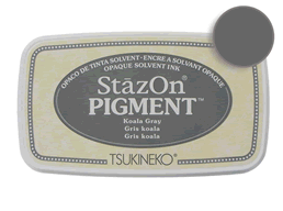 Buy a StazOn Pigment Koala Gray Stamp pad designed for non-porous surfaces.