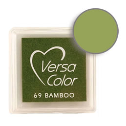 Purchase a vibrant and creamy bamboo Versacolor ink pad. Over 70 colors available!  Non-toxic, child-safe, acid free, water-soluble pigment ink.  Measures 15/16 inches by 15/16 inches.