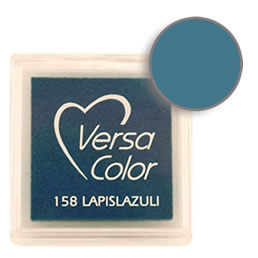 Purchase a vibrant and creamy lapislazuli Versacolor ink pad. Over 70 colors available!  Non-toxic, child-safe, acid free, water-soluble pigment ink.  Measures 15/16 inches by 15/16 inches.