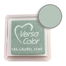 Purchase a vibrant and creamy laurel leaf Versacolor ink pad. Over 70 colors available!  Non-toxic, child-safe, acid free, water-soluble pigment ink.  Measures 15/16 inches by 15/16 inches.