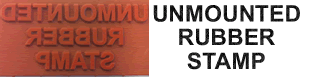 Unmounted Rubber Example with Impression
