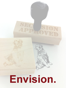 Wood Rubber Stamp with Logo