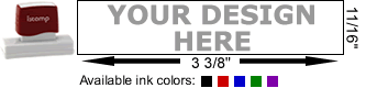 Pre Inked Stamp - I-Stamp 26 Rubber Stamp with Size Diagram and Available Colors Pre Inked Stamp - I-Stamp 26 Rubber Stamp with Size Diagram and Available Colors