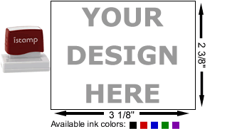 I-Stamp 66 Rubber Stamp with Size Diagram and Available Colors I-Stamp 66 Rubber Stamp with Size Diagram and Available Colors