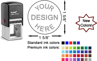 Custom Logo Round Stamp Self ink Rubber Personalized Stamps for