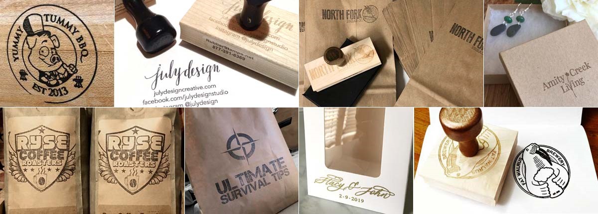 4 x 2 inch Custom Logo Traditional rubber stamp, Perfect for addresses,  business, and logos.