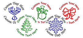 Custom Holiday Rubber Stamp Designs