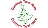 Custom Multi-Colored Christmas Stamp Design