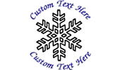Custom Multi-Colored Winter Stamp Design