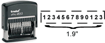 Trodat Printy 48313 Number Stamp | Self Inking 13 Digit Number Stamp