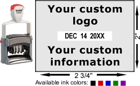 Custom Received Dater Stamp with Your Signature, Personalized Received Adjustable Date Stamper with Your Signature, Self-Inking Signature Dater Stamp