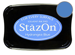 StazOn Hydrangea Blue Ink - Stamp pad