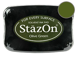 StazOn Olive Green Ink - Stamp pad