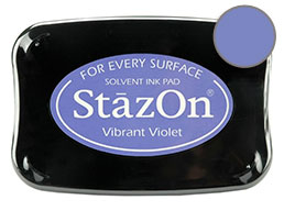 StazOn Permanent Ink Stamp Pad, 1-7/8 x 3, Jet Black