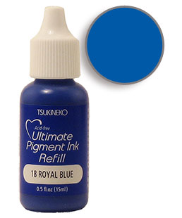 Buy a 1/2 oz. bottle of vibrant pigment-based refill ink for a royal blue Versacolor stamp pad.