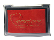 Red Ink Pad, Red Stamp Pad, Scarlet Ink Pad, Scarlet Stamp, Water-Soluble  Ink Pad, Stamp Ink Pad, Ink Pad, Versacolor Ink Pad (Scarlet)