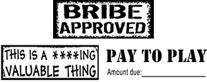 Remind informants, staffers and colleagues how valuable your recommendations are with a "This is a @#$!ing valuable thing" rubber stamp.