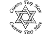 Customize this star of David with a personalized message or special greeting.  Select from five different ink colors on this self-inking stamp!