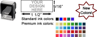 Customize a Trodat 4911 self-inking stamp in real-time online!  Personalize, preview and design in 30+ colors and 60+ fonts.  Free logo and image upload, quick turnaround, no minimums, replacement pads available.