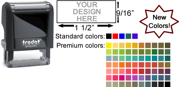 Trodat Printy 4911 | Self Ink Custom Stamps | Customize in 30+ Colors